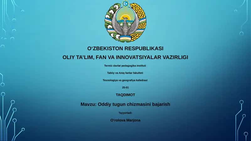 Oddiy tugun chizmasini bajarish