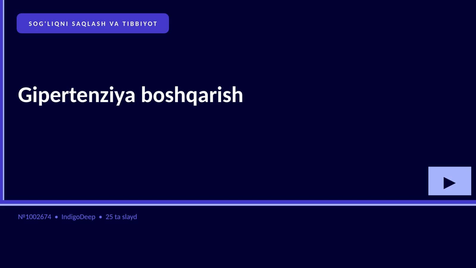 Gipertenziya boshqarish