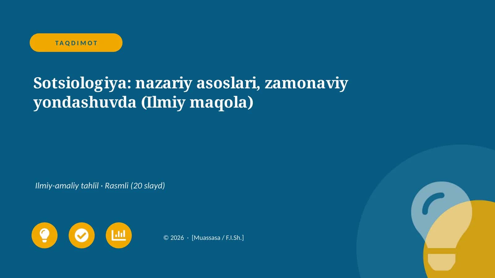 Sotsiologiya: nazariy asoslari, zamonaviy yondashuvda (Ilmiy maqola)