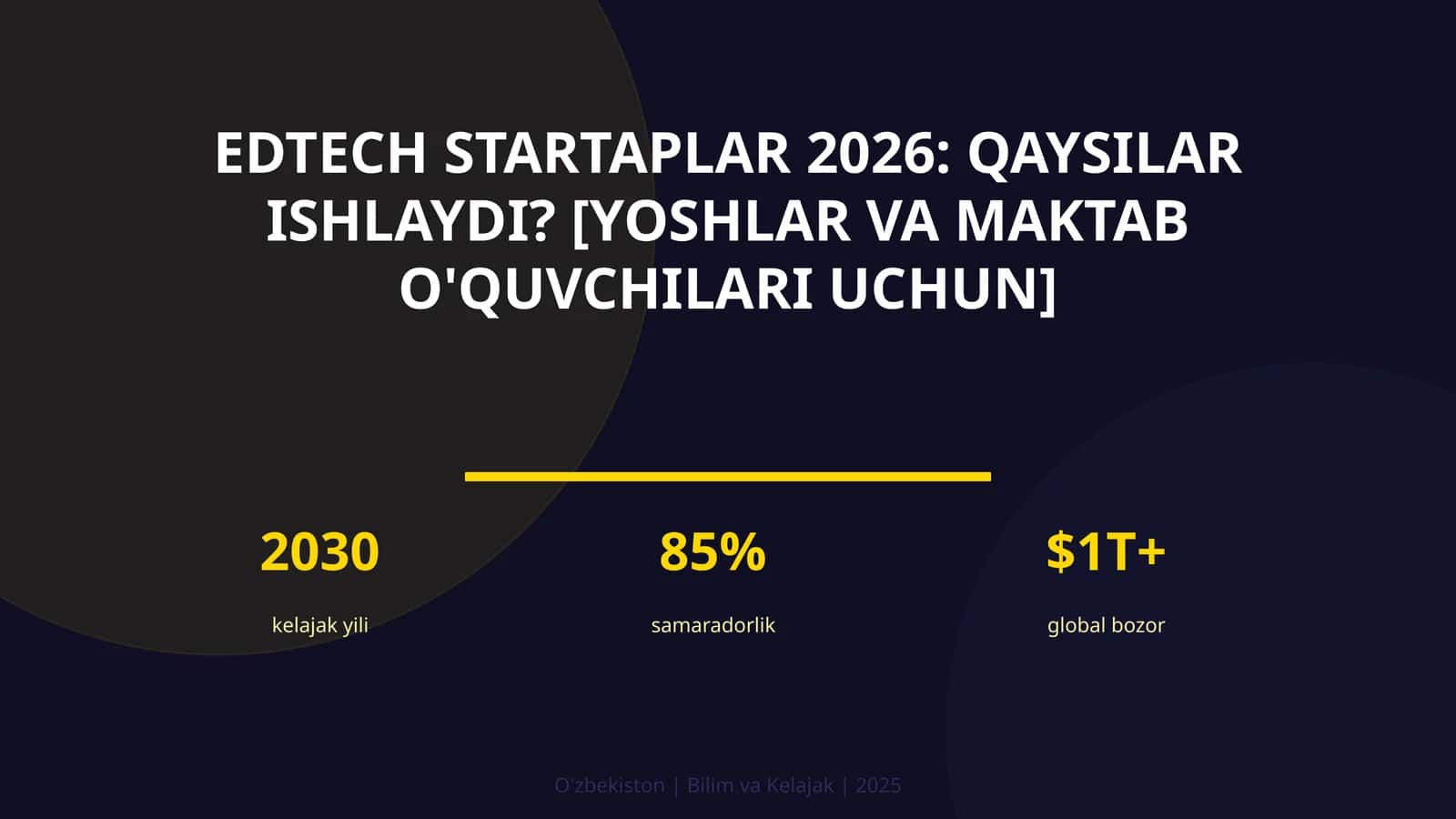 EdTech startaplar 2026: Qaysilar ishlaydi? [Yoshlar va maktab o'quvchilari uchun]