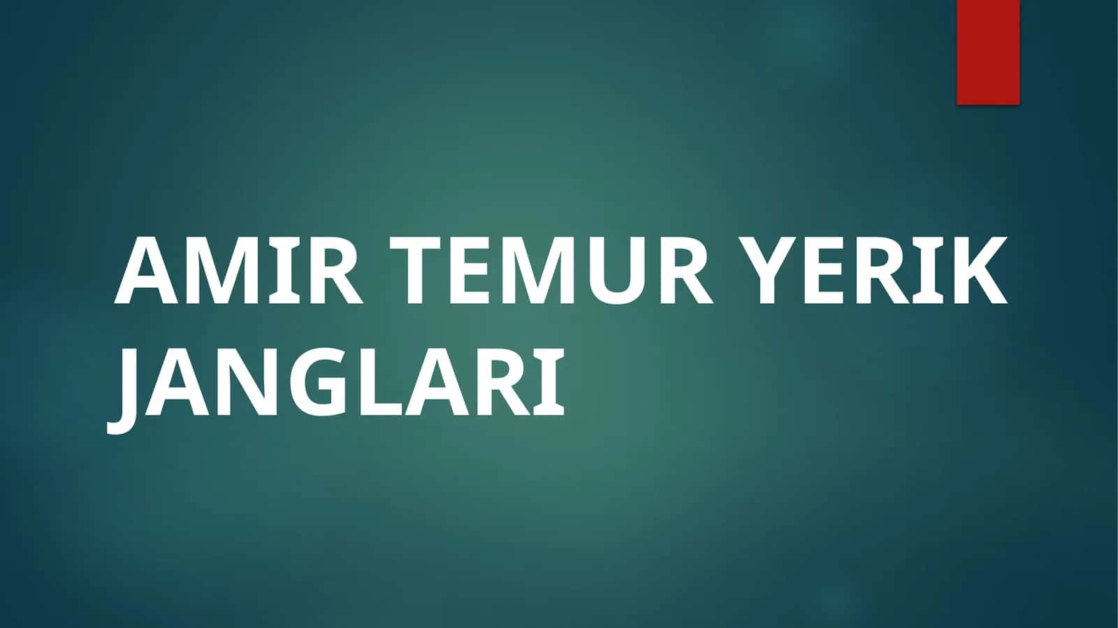 Amir Temur YERIK janglari