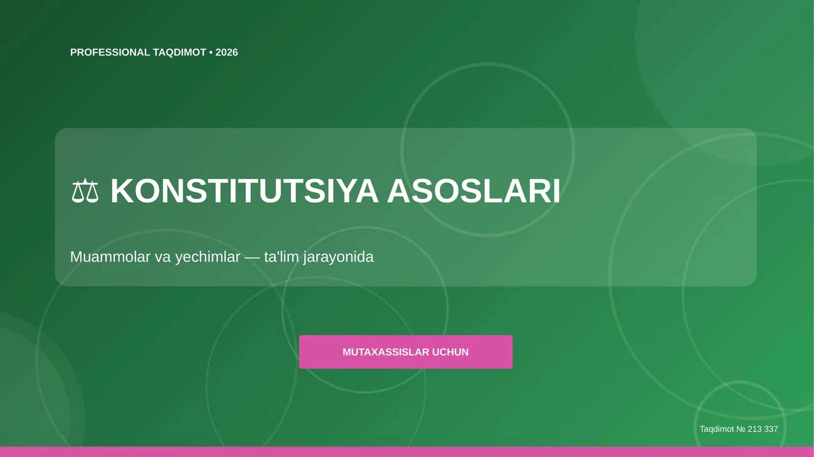 KONSTITUTSIYA ASOSLARI