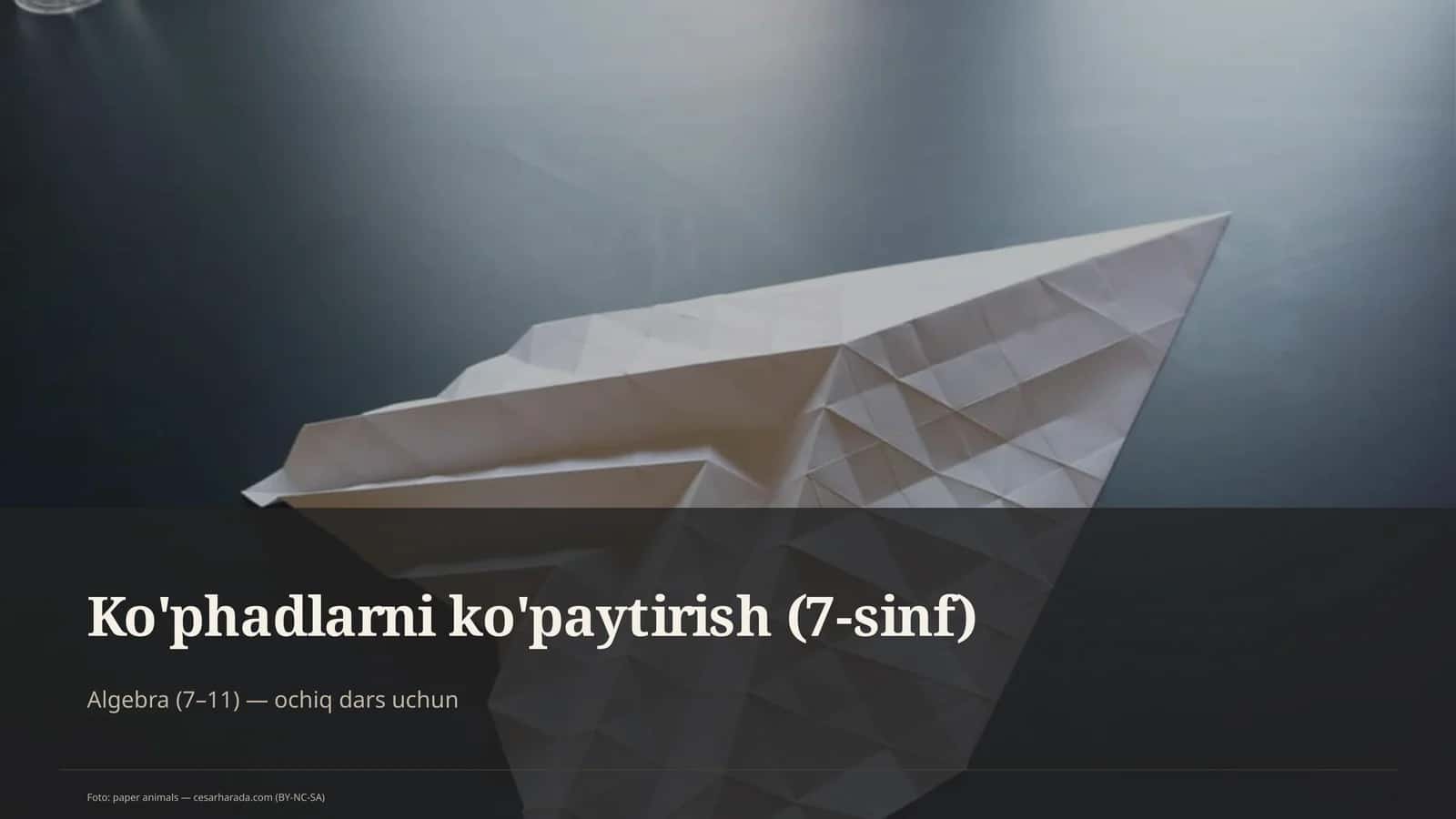 Ko'phadlarni ko'paytirish (7-sinf)