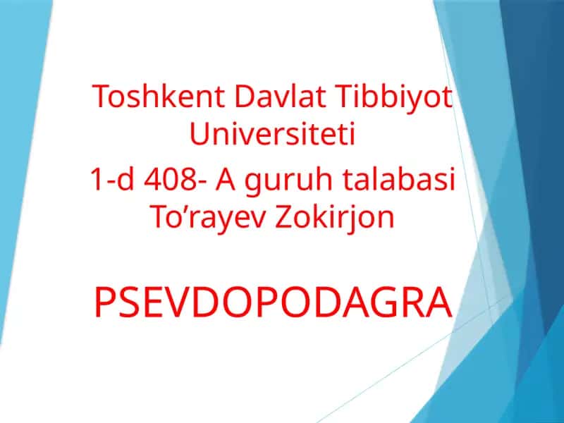 PSEVDOPODAGRA