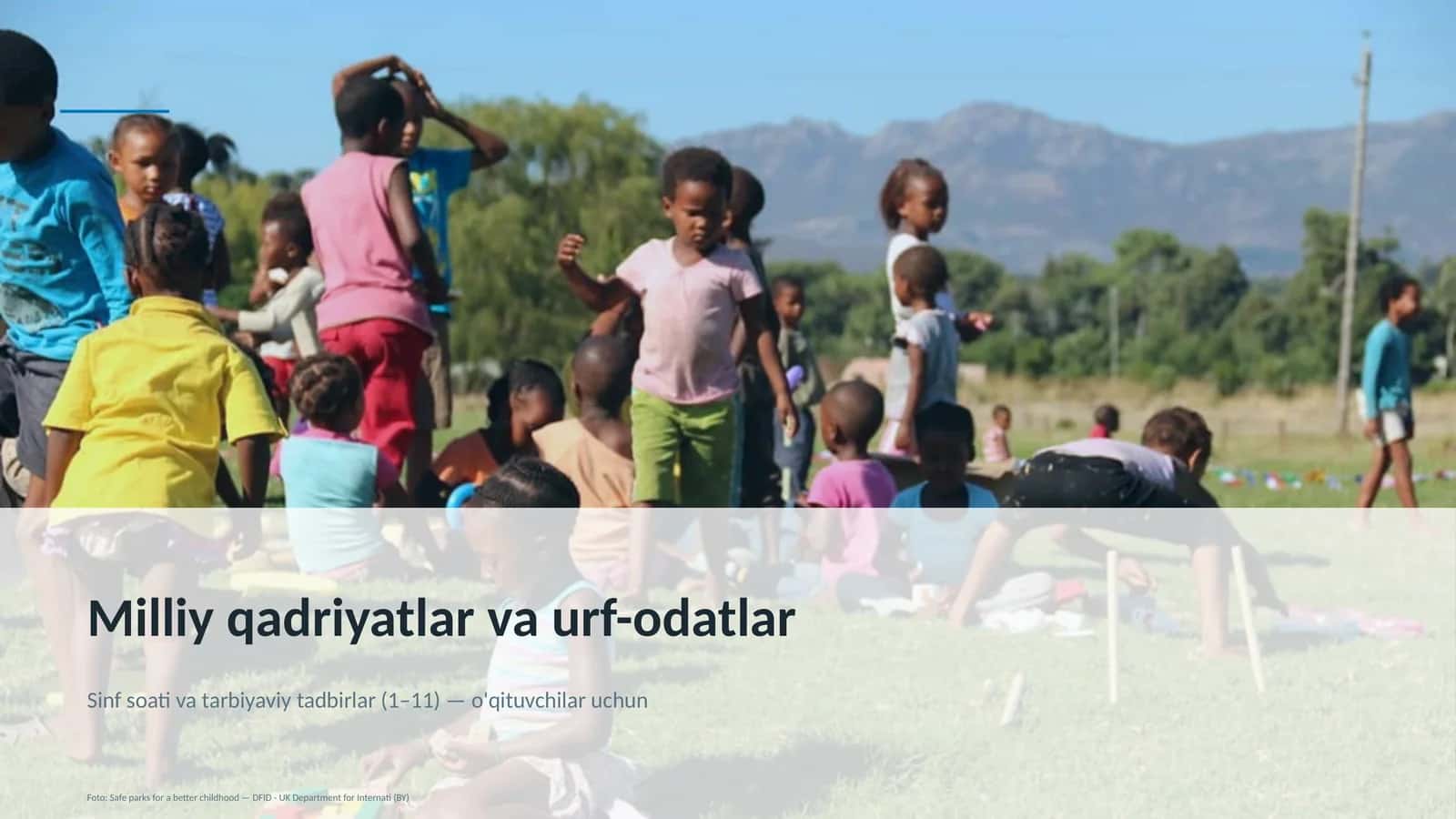 Milliy qadriyatlar va urf-odatlar