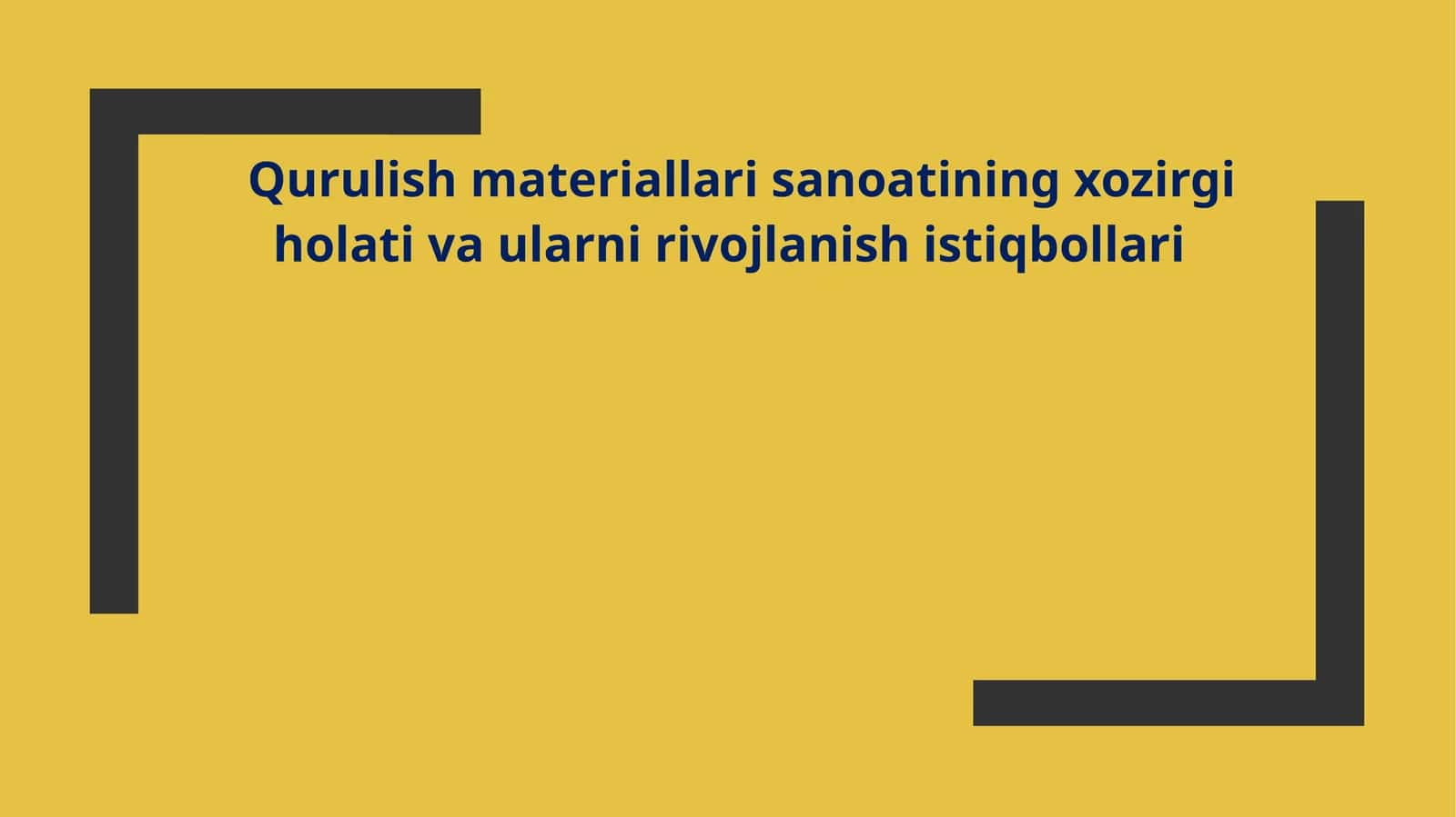 Qurulish materiallari sanoati