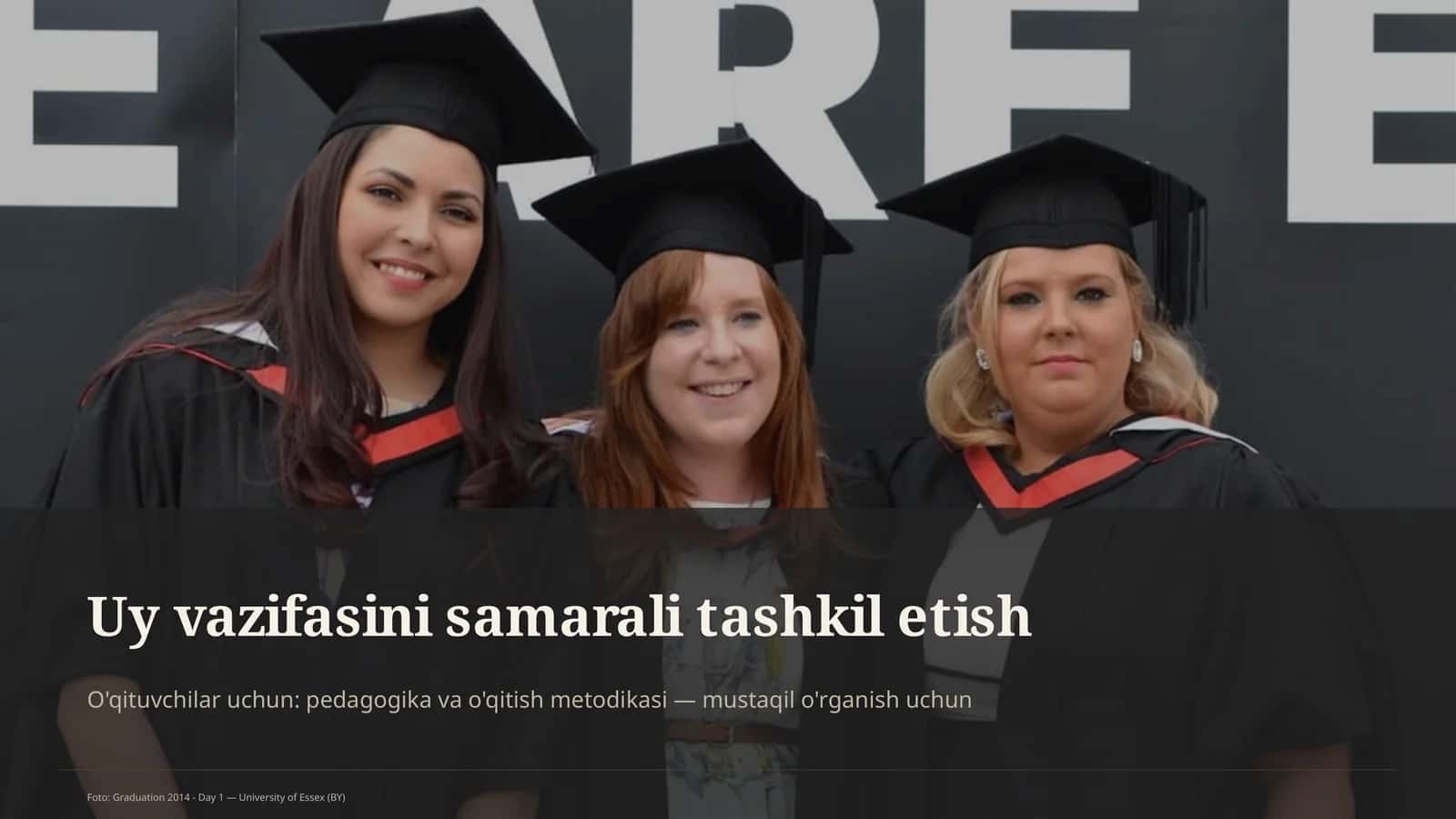 Uy vazifasini samarali tashkil etish