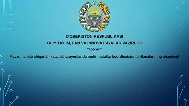 Nodir-yer metall katalizatorlarining afzalliklari va kamchiliklari