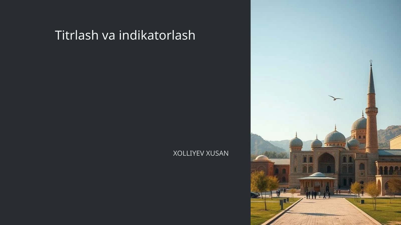 Titrlash va indikatorlash