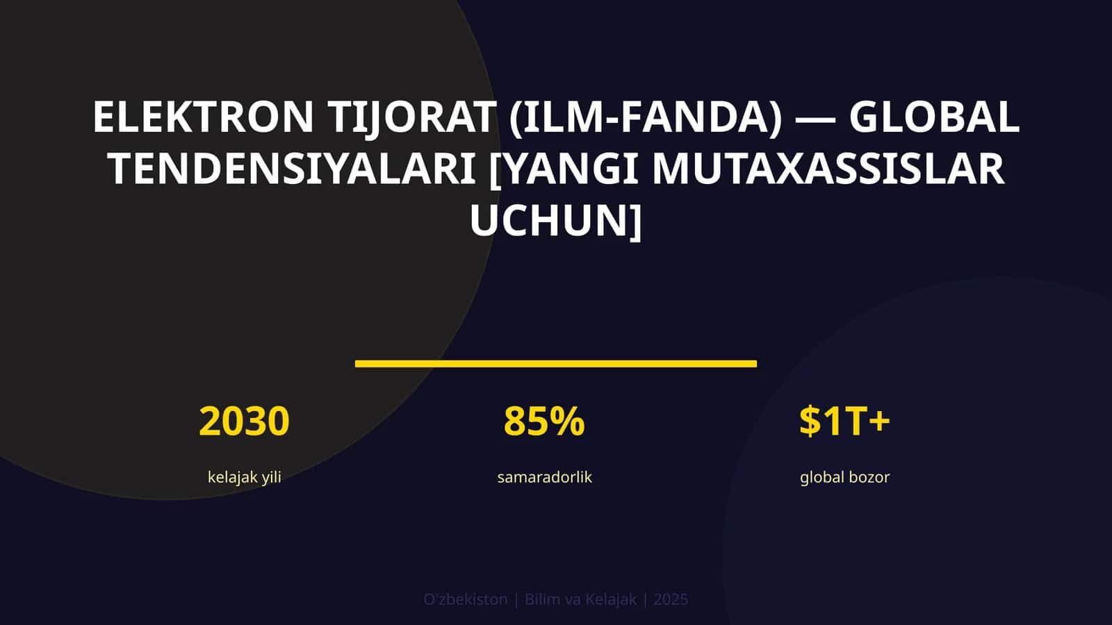 Elektron tijorat (ilm-fanda) — global tendensiyalari [yangi mutaxassislar uchun]