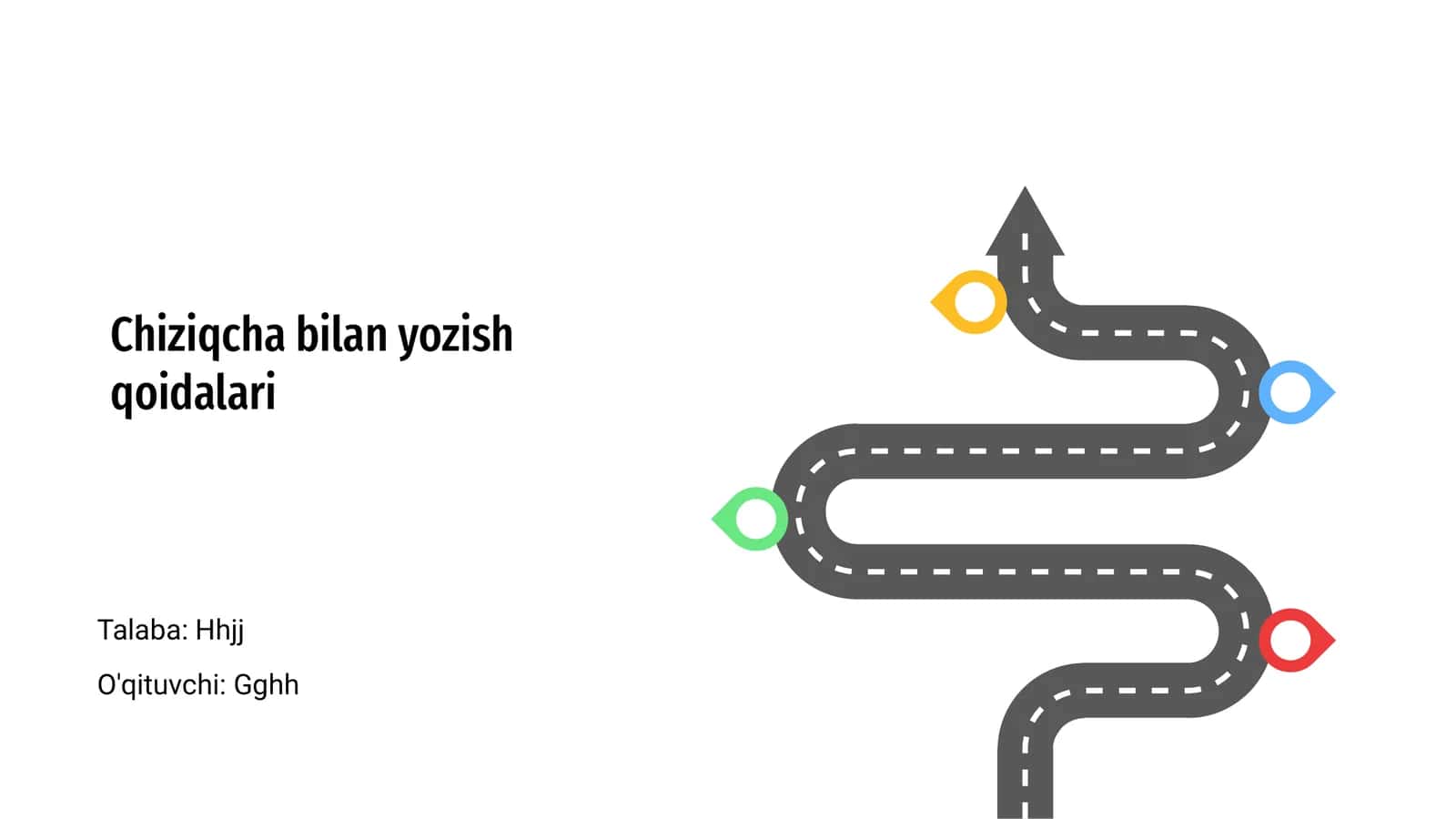Chiziqcha bilan yozish qoidalari