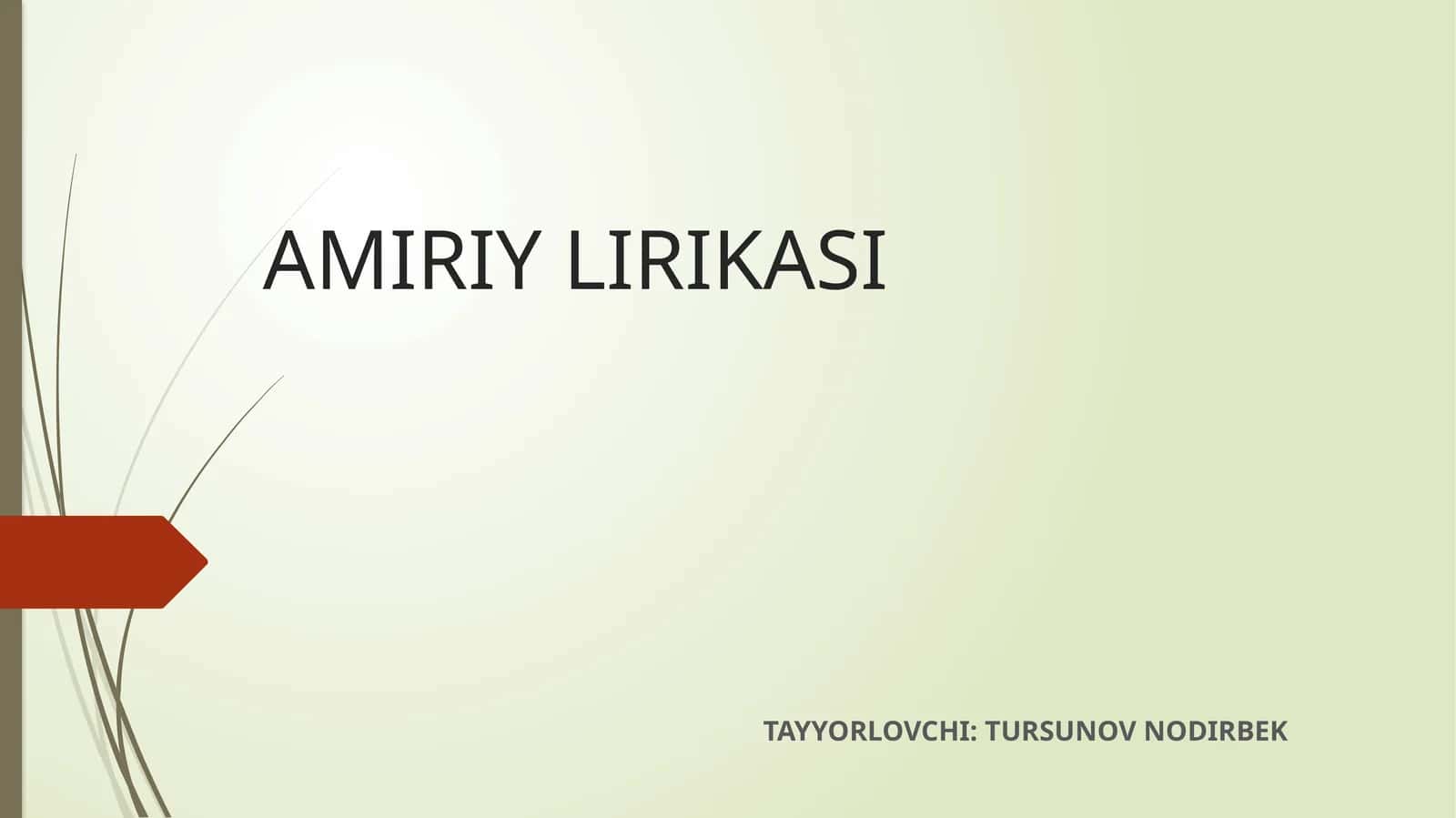 AMIRIY LIRIKASI