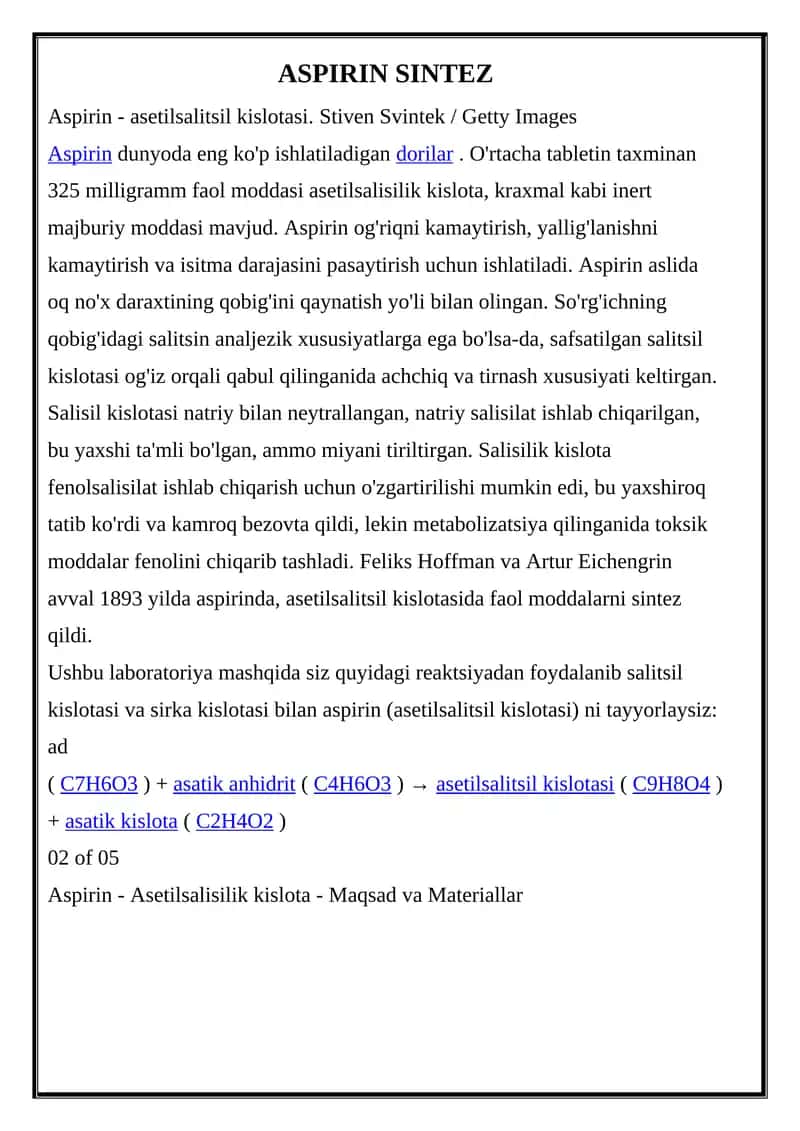 Aspirin