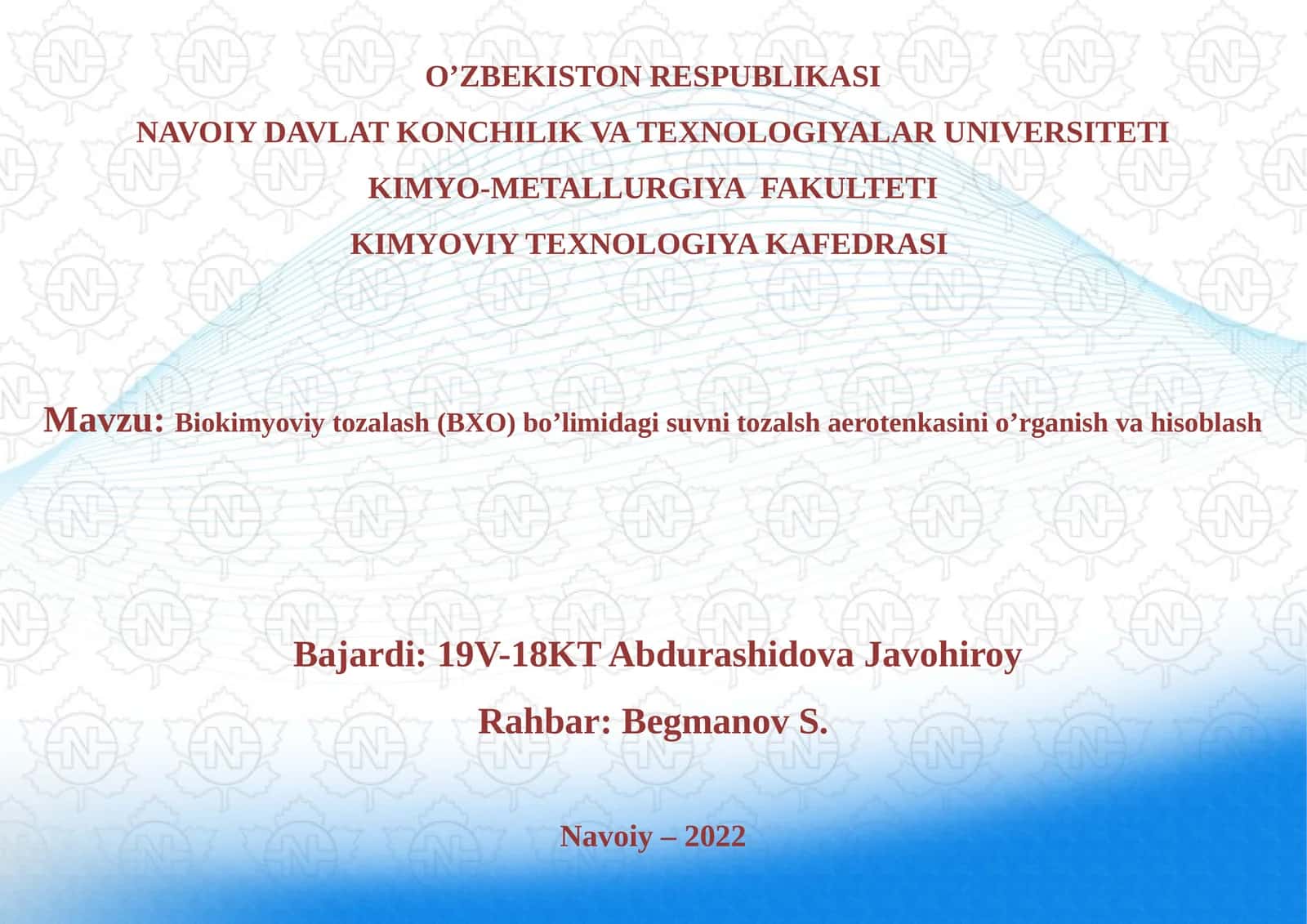 Biokimyoviy tozalash