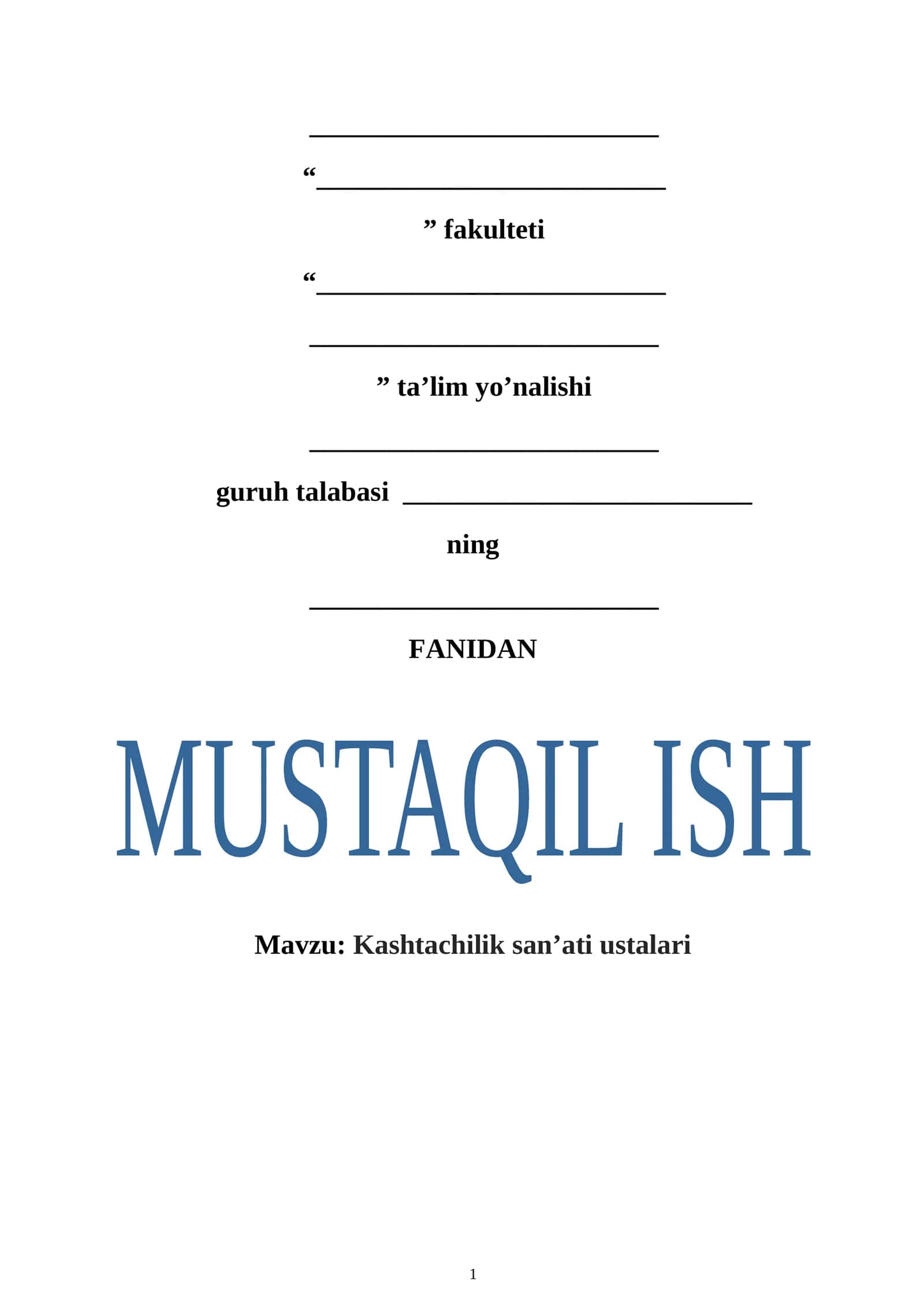 Kashtachilik san’ati ustalari