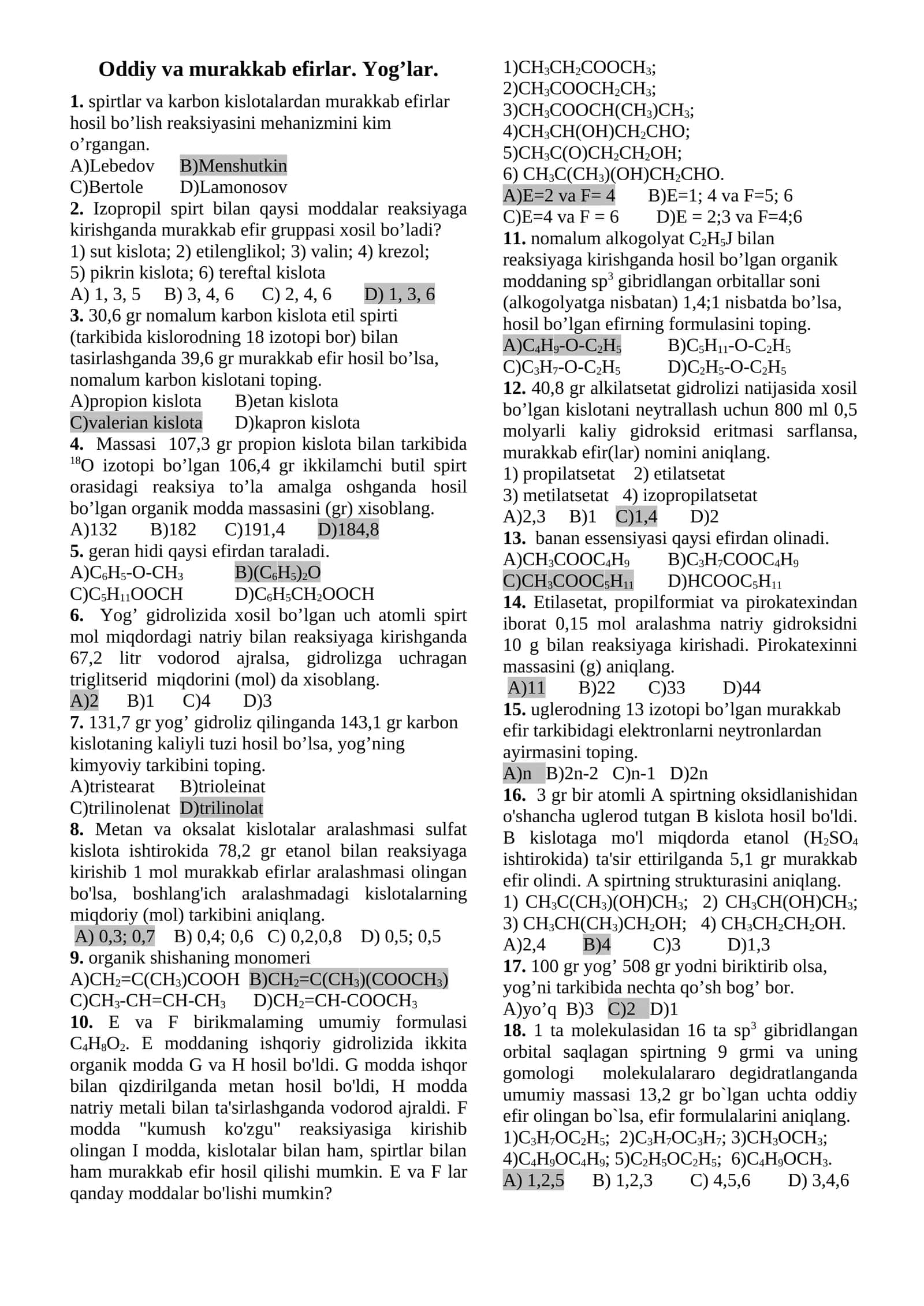 Murakkab efirlar