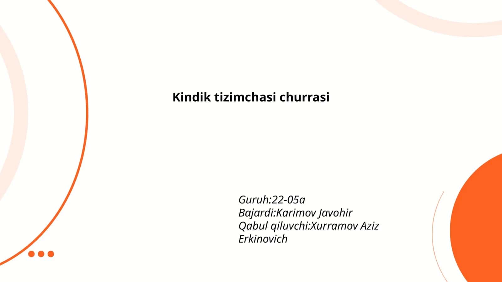 Kindik tizimchasi churrasi