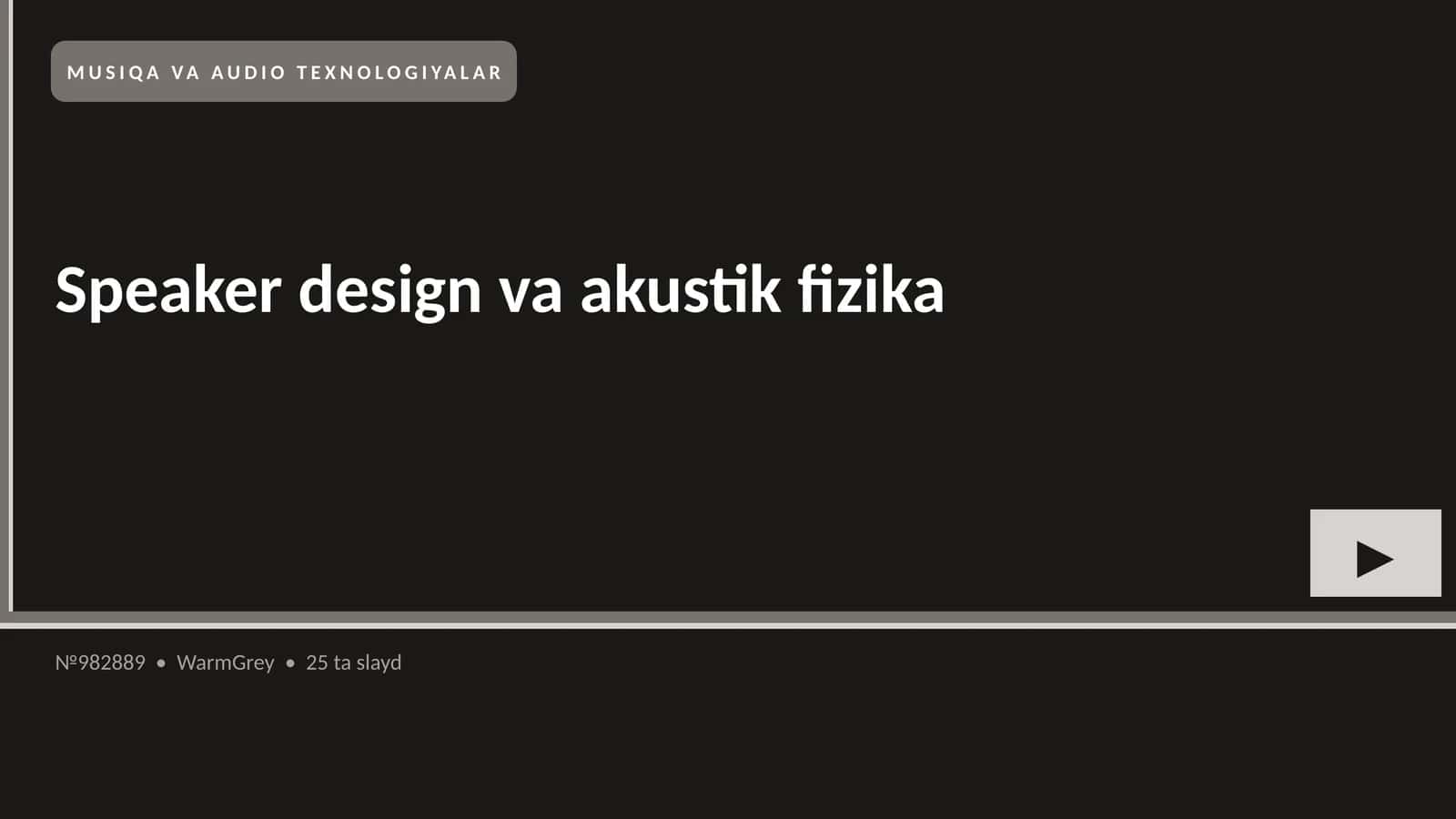 Speaker design va akustik fizika
