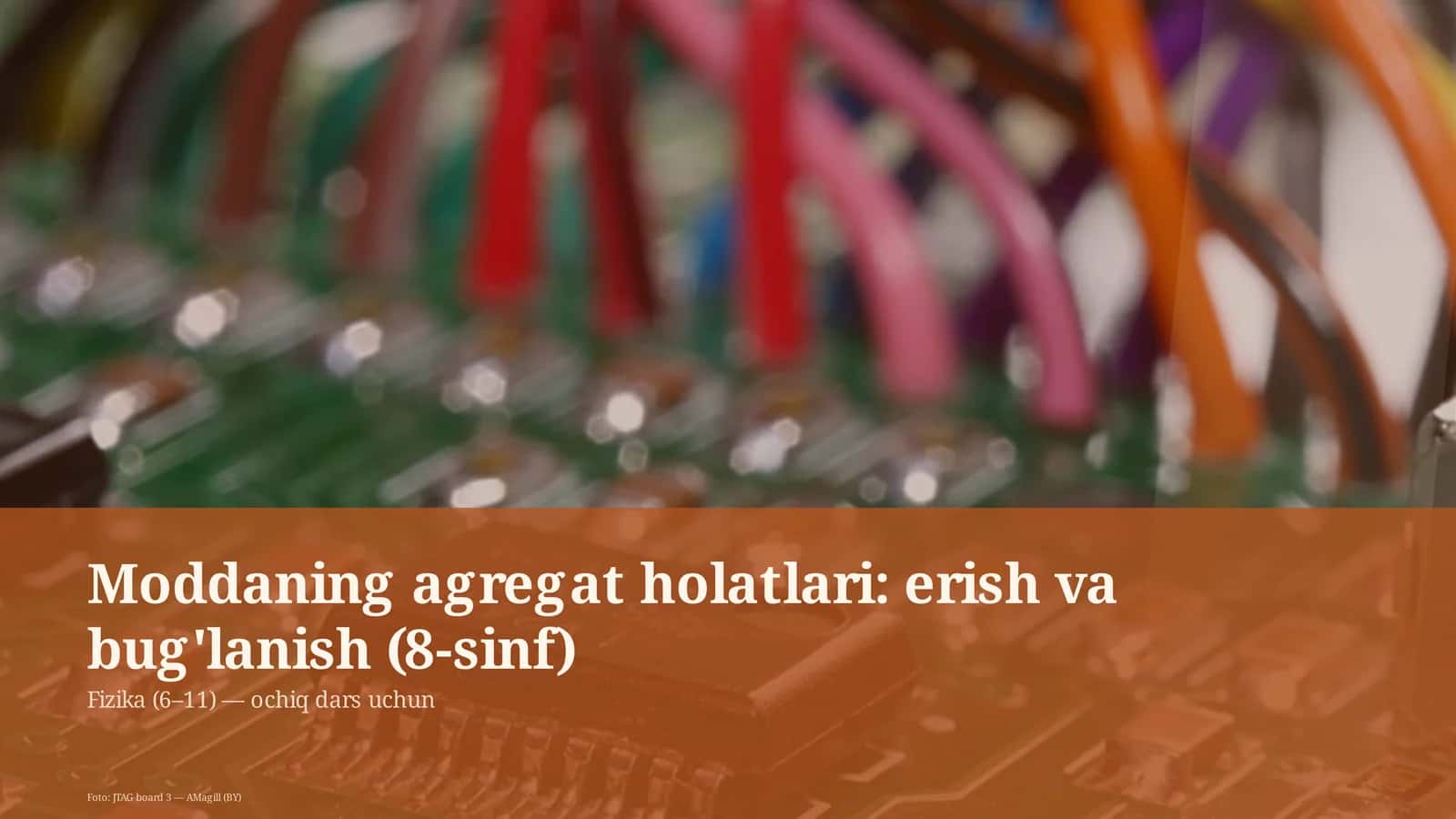 Moddaning agregat holatlari: erish va bug'lanish (8-sinf) Fizika (6-11) — ochiq dars uchun