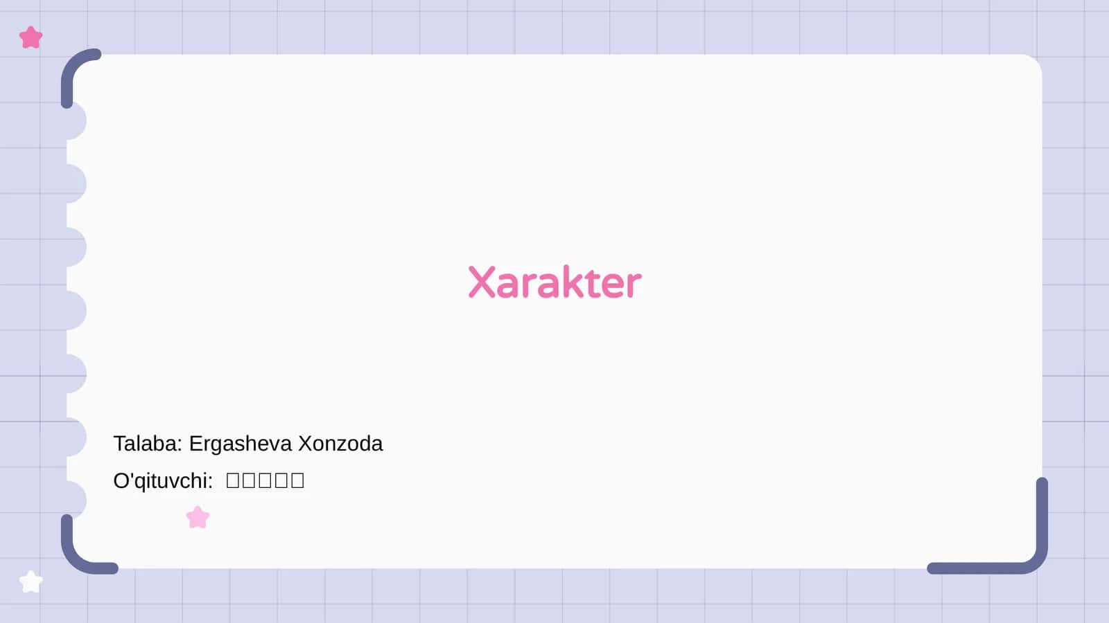 Xarakter