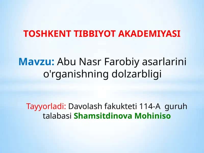 Abu Nasr Farobiy