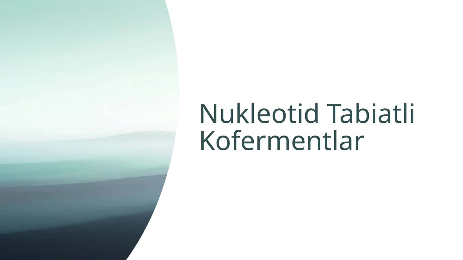 Nukleotid Tabiatli Kofermentlar