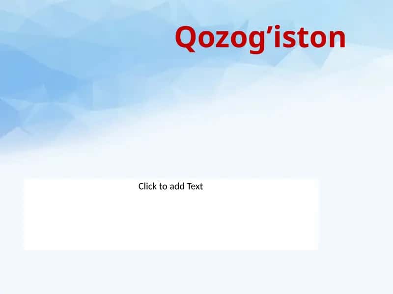 Qozog’iston