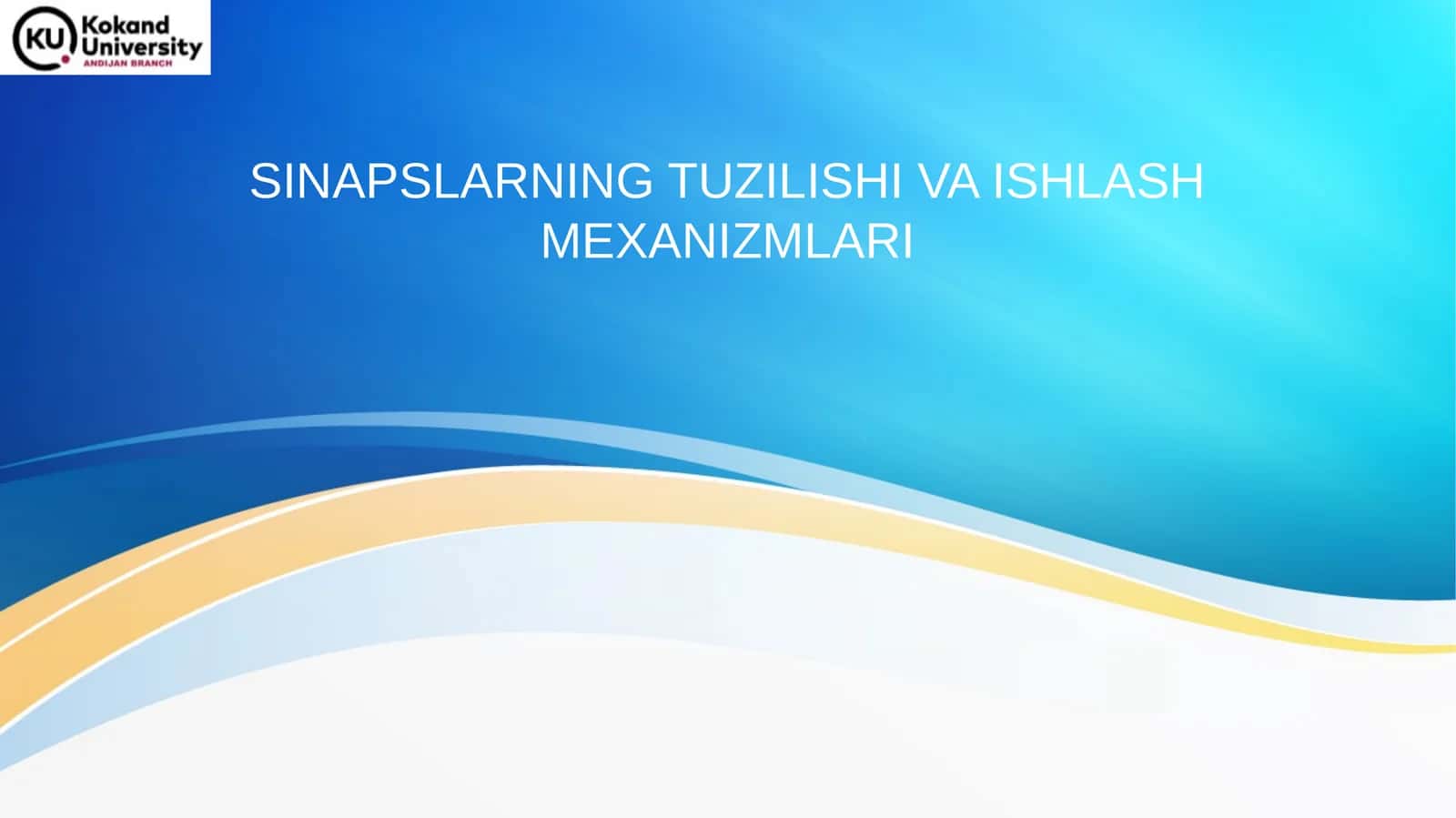 SINAPSLARNING TUZILISHI VA ISHLASH MEXANIZMLARI