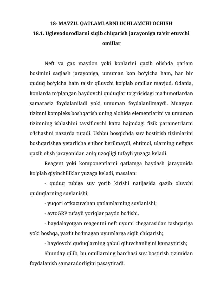 Qatlamni Uchlamchi Ochish
