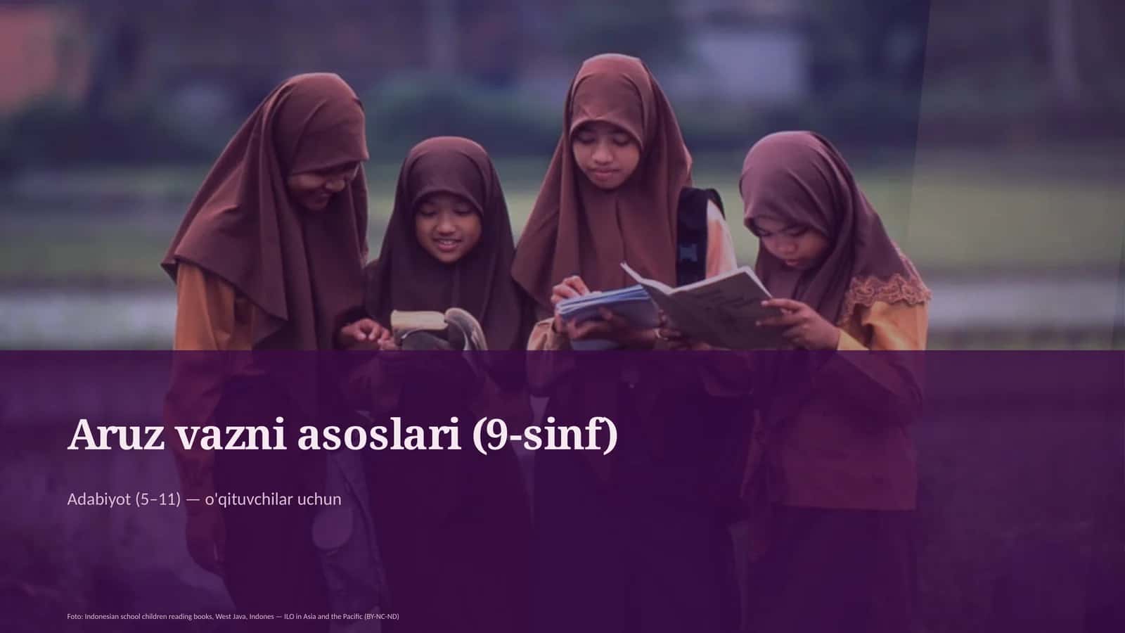 Aruz vazni asoslari (9-sinf)