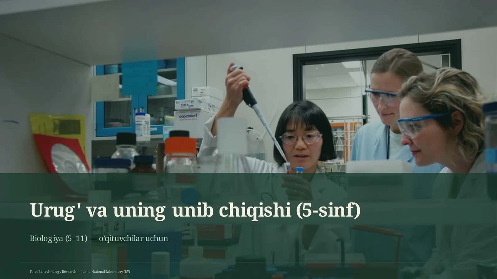 Urug' va uning unib chiqishi (5-sinf)