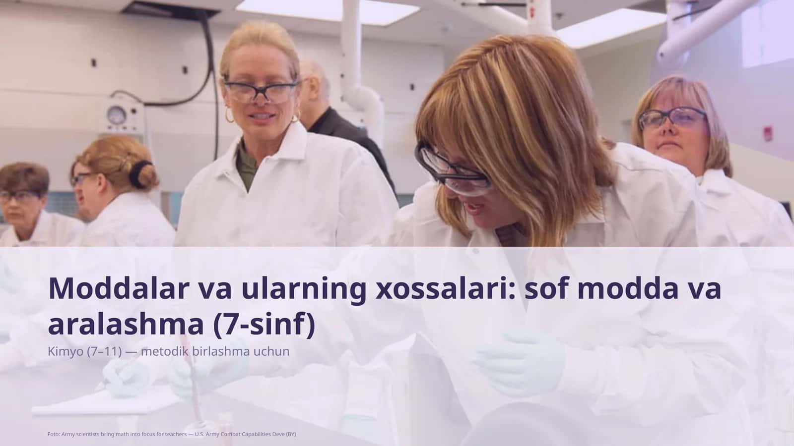 Moddalar va ularning xossalari: sof modda va aralashma (7-sinf)