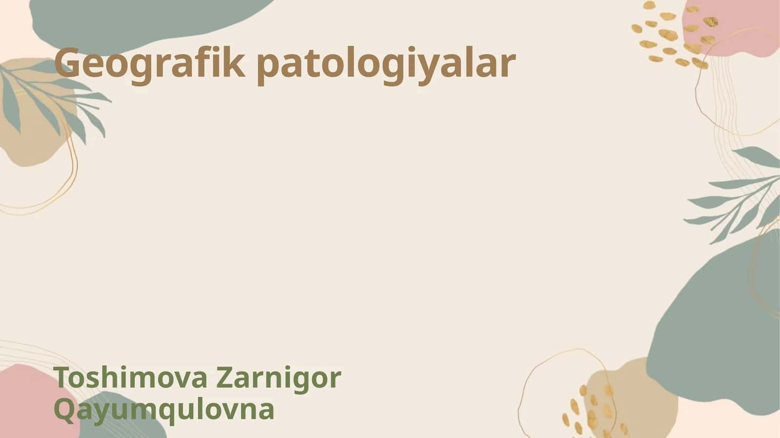 Geografik patologiyalar