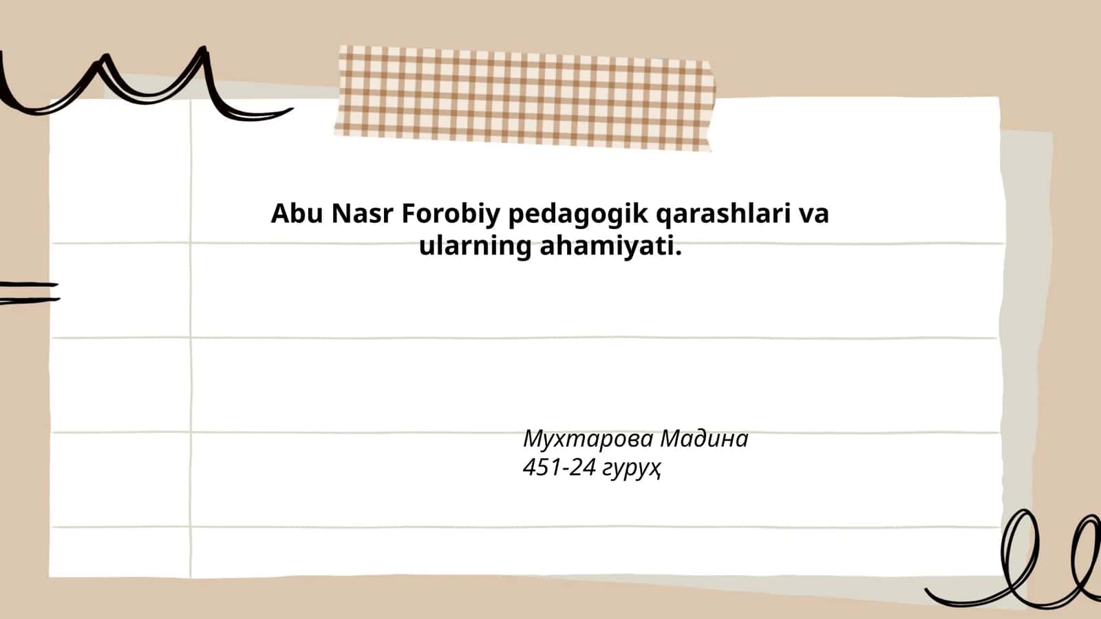 Abu Nasr Forobiy pedagogik qarashlari va ularning ahamiyati