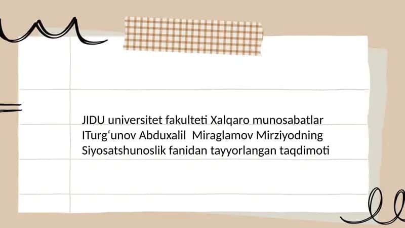 Anatomiya fanidan Nurmatova Nodira