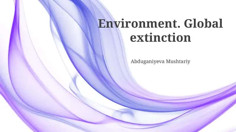 Global Extinction: A Looming Crisis
