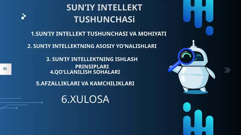 SUN’IY INTELLEKTUSHUNCHASi