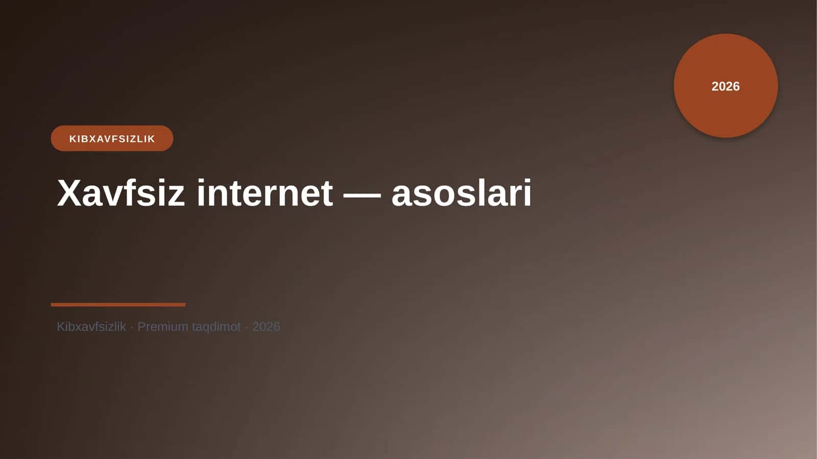 Xavfsiz internet — asoslari