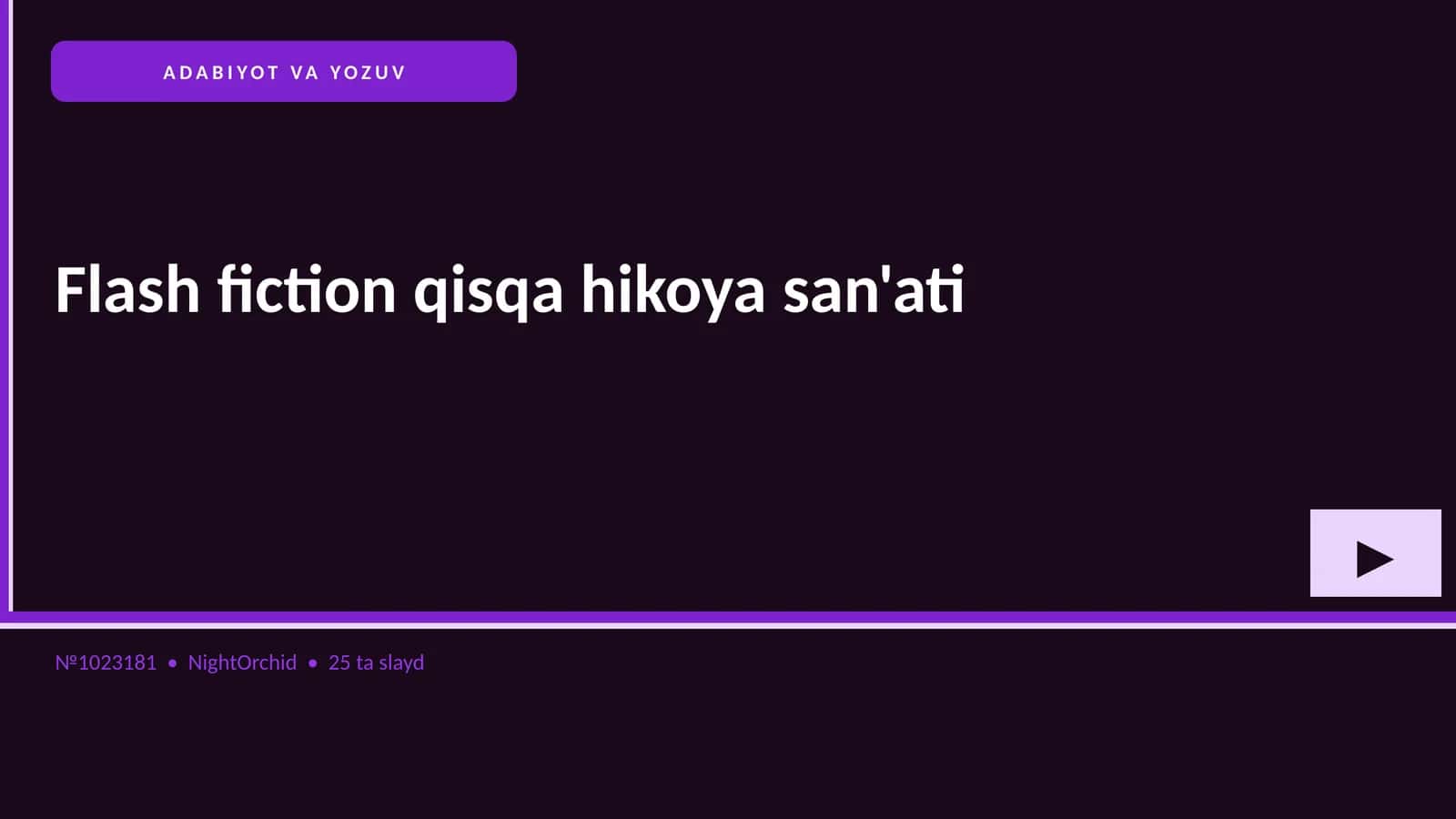 Flash fiction qisqa hikoya san'ati