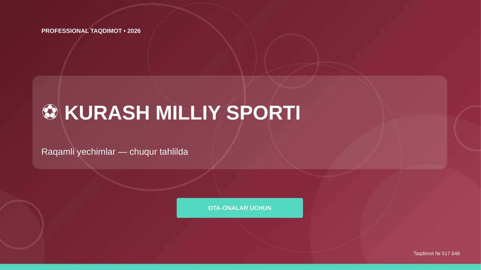Kurash Milliy Sporti: Raqamli Yechimlar (chuqur tahlilda)