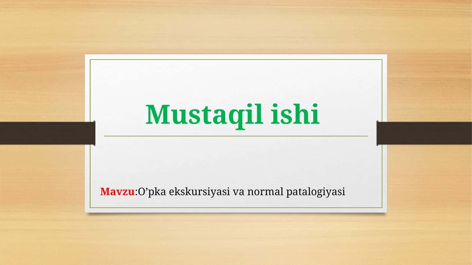 O’pkayoki ko'krak qafasi ekskursiyasi