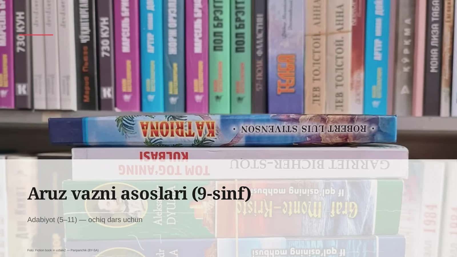 Aruz vazni asoslari (9-sinf)