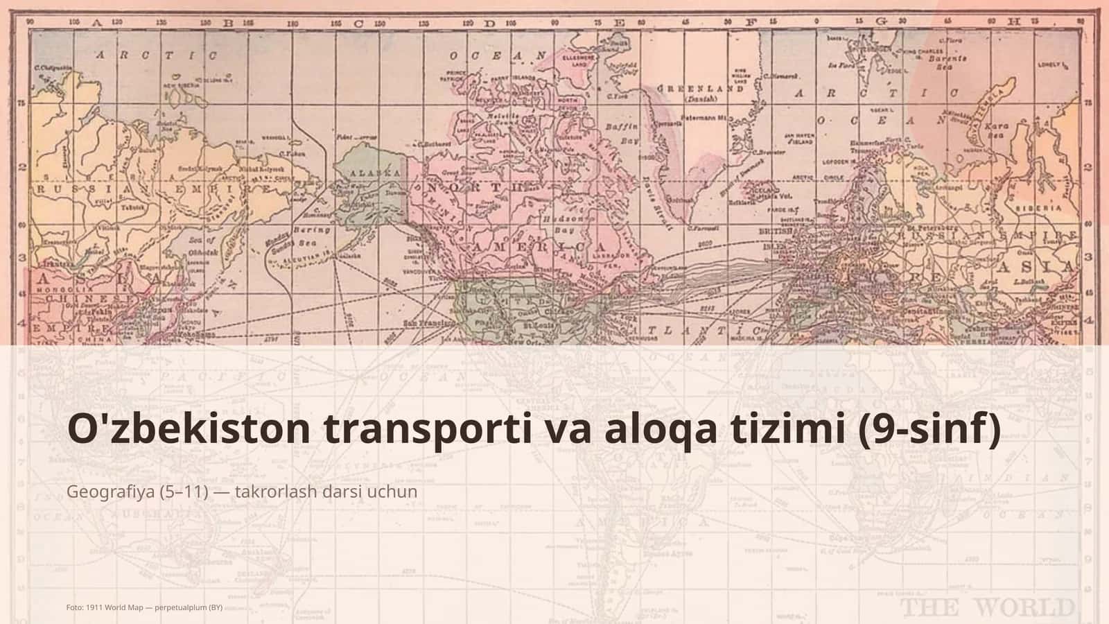 O'zbekiston transporti va aloqa tizimi (9-sinf)