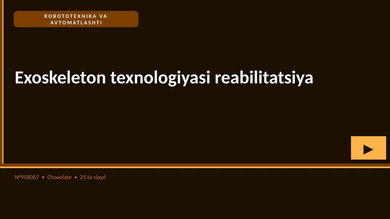 ROBOTOTEXNIKA VA AVTOMATLASHTI