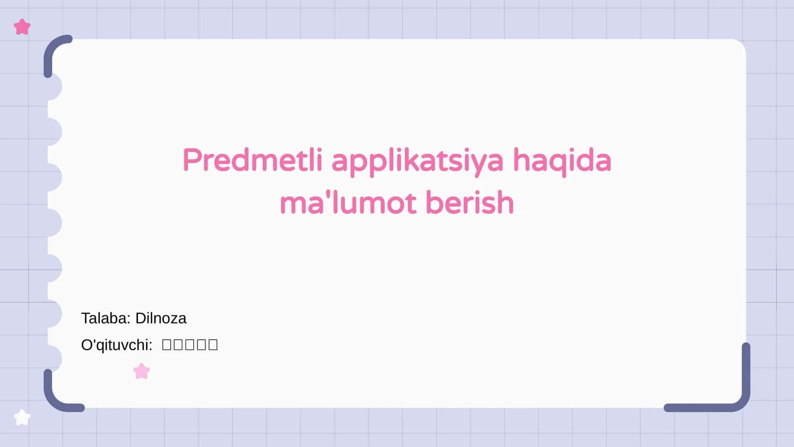 Predmetli applikatsiya