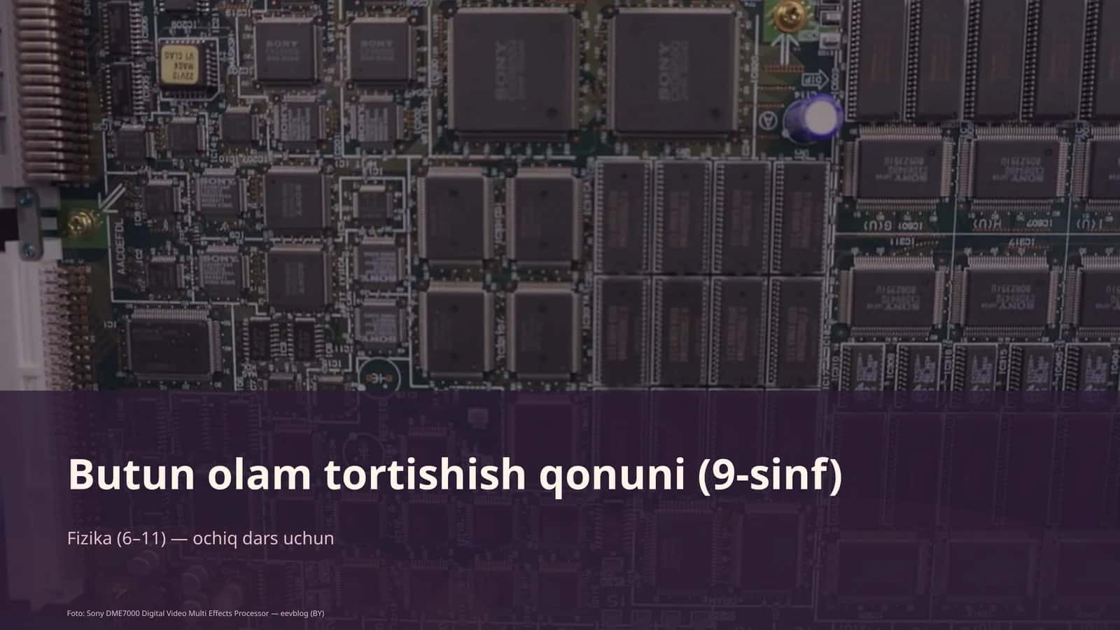 Butun olam tortishish qonuni (9-sinf)