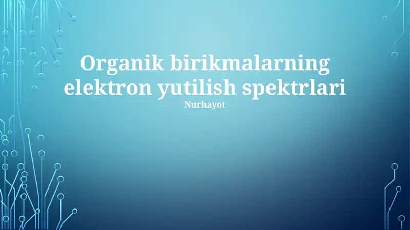 Elektron yutilish spektrlari