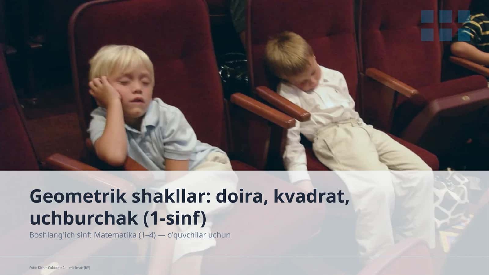 Geometrik shakllar: doira, kvadrat, uchburchak (1-sinf)