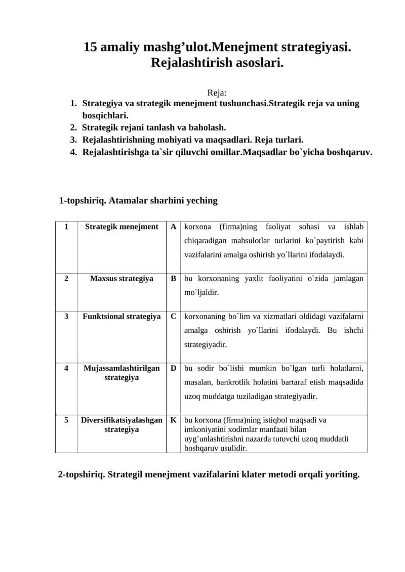 Strategik menejment