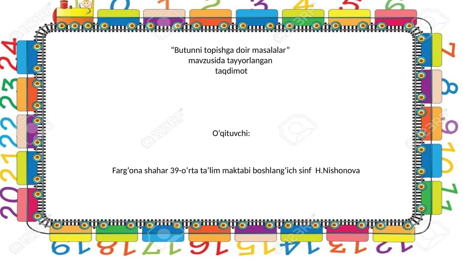 Butunni topishga doir masalalar
